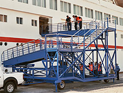Mobile boarding staircase